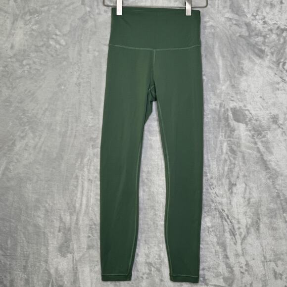 Lululemon Align Leggings Womens 4 Green High Rise Full Length Yoga Nulu Pants - Picture 1 of 9